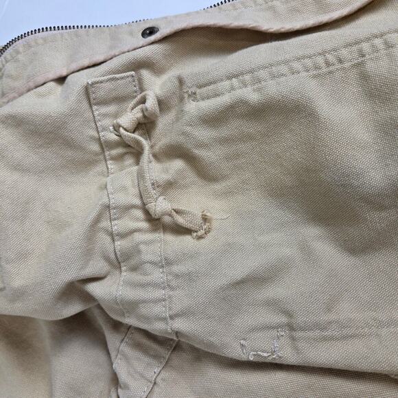 Vintage  X  America Women's Tan Canvas Chore Anorak Jacket Medium - Picture 8 of 8